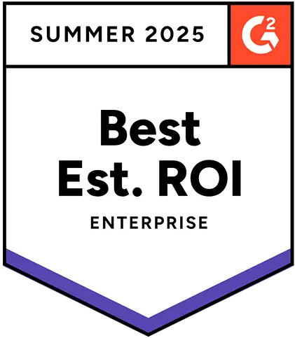 G2 Summer 2025 — Best Estimated ROI Enterprise